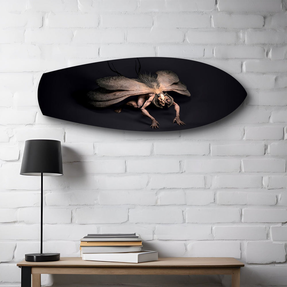 Dark Horned Creature Fantasy Glass Wall Art.