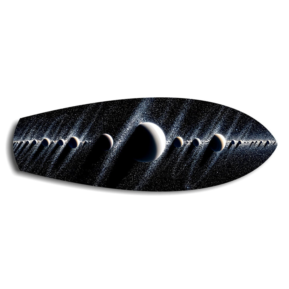 Planetary Alignment Galaxy Glass Wall Art.