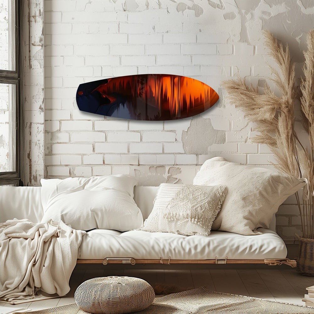 Cinematic Cowboy Silhouette Glass Wall Art.