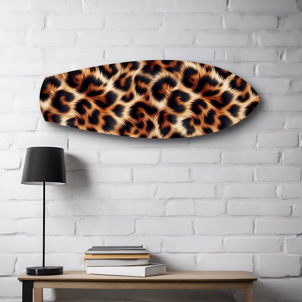 Leopard Print Glass Wall Art.