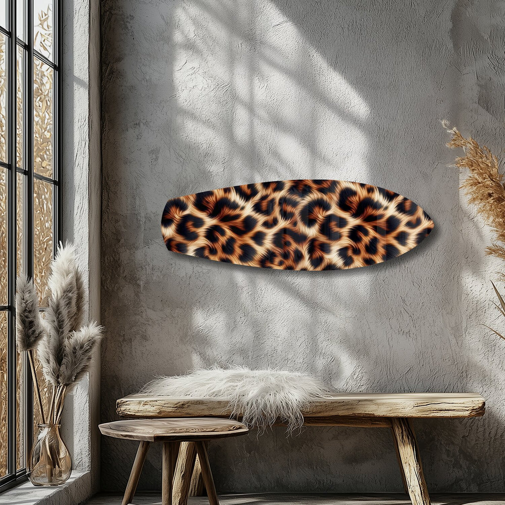 Leopard Print Glass Wall Art.