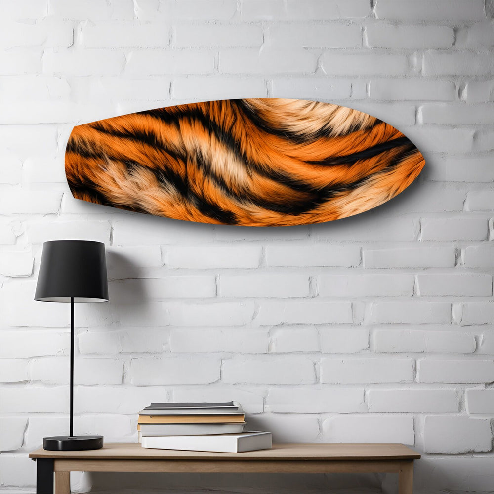 Bengal Tiger Stripe Glass Wall Art.