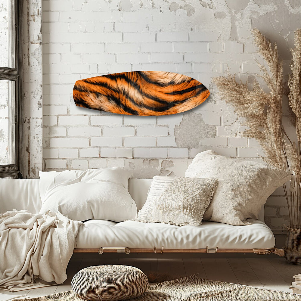 Bengal Tiger Stripe Glass Wall Art.
