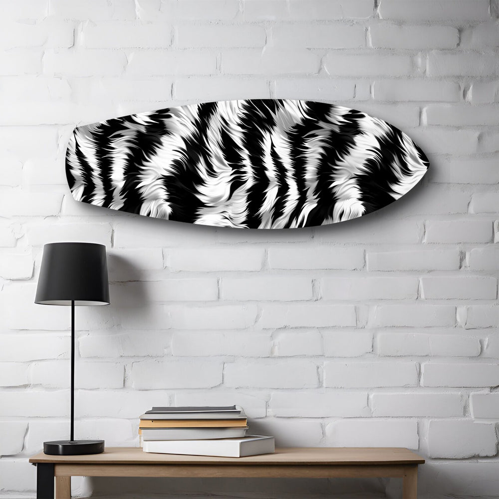 Zebra Stripe Glass Wall Art.