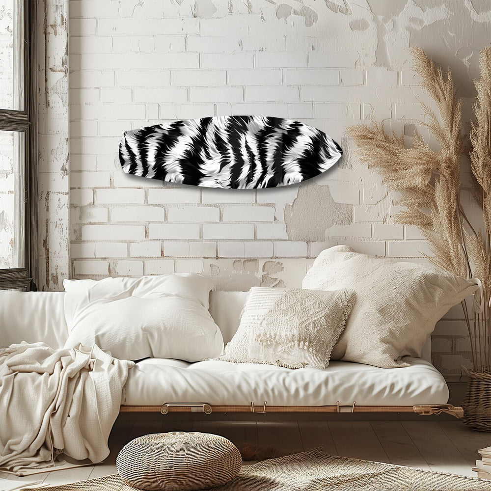 Zebra Stripe Glass Wall Art.