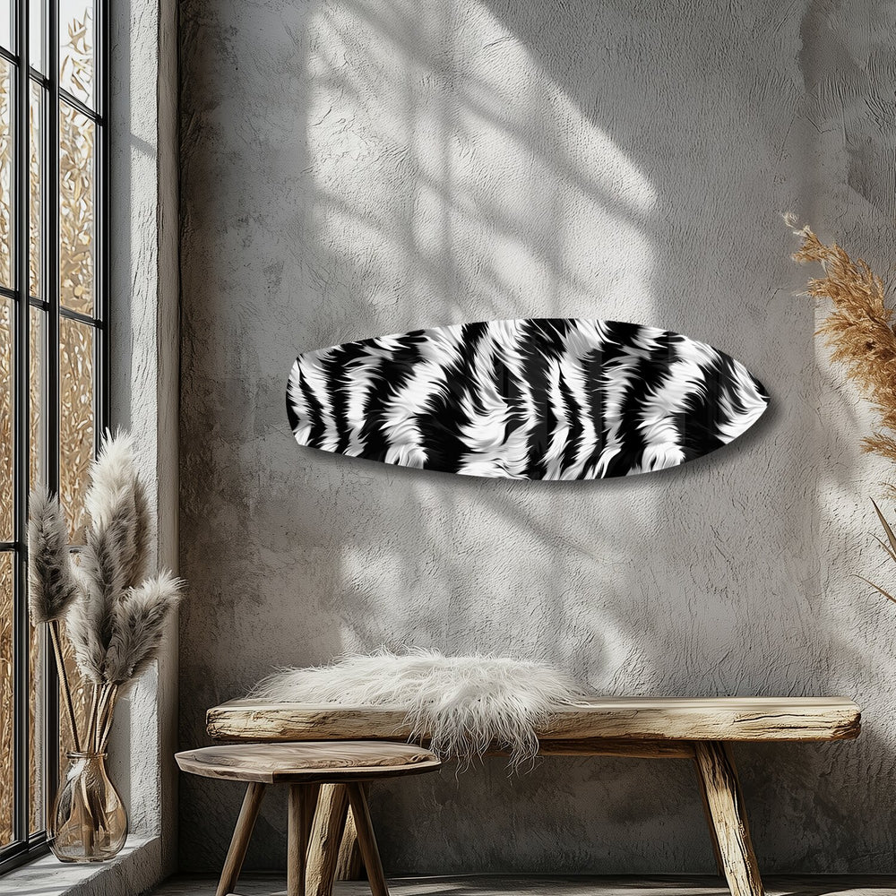Zebra Stripe Glass Wall Art.