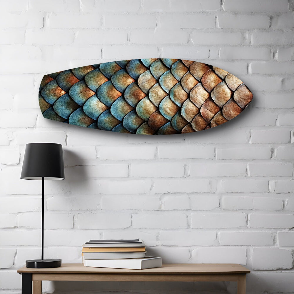 Dragon Scale Texture Glass Wall Art.