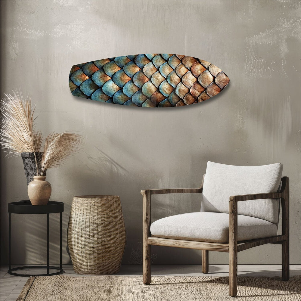 Dragon Scale Texture Glass Wall Art.