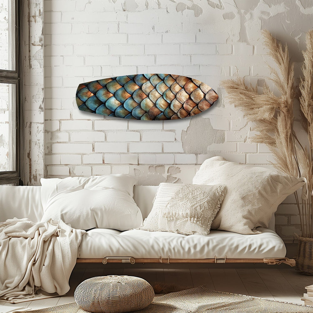 Dragon Scale Texture Glass Wall Art.