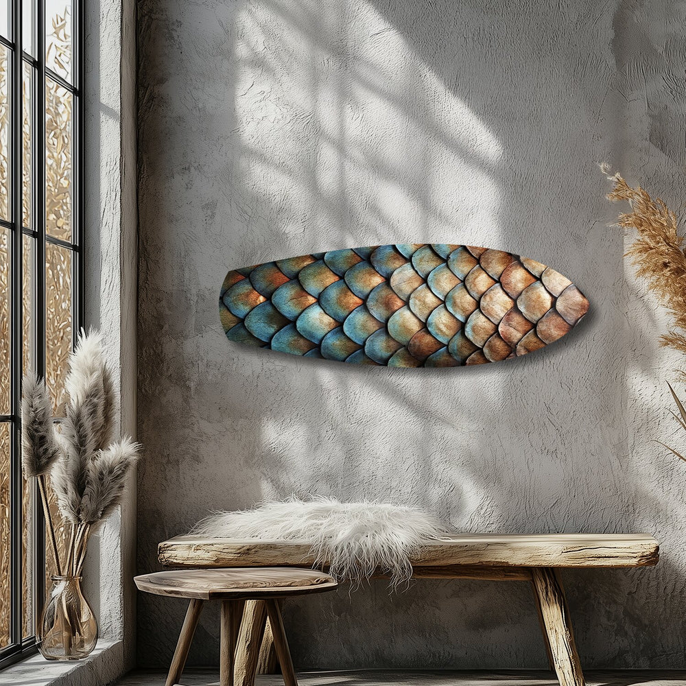 Dragon Scale Texture Glass Wall Art.
