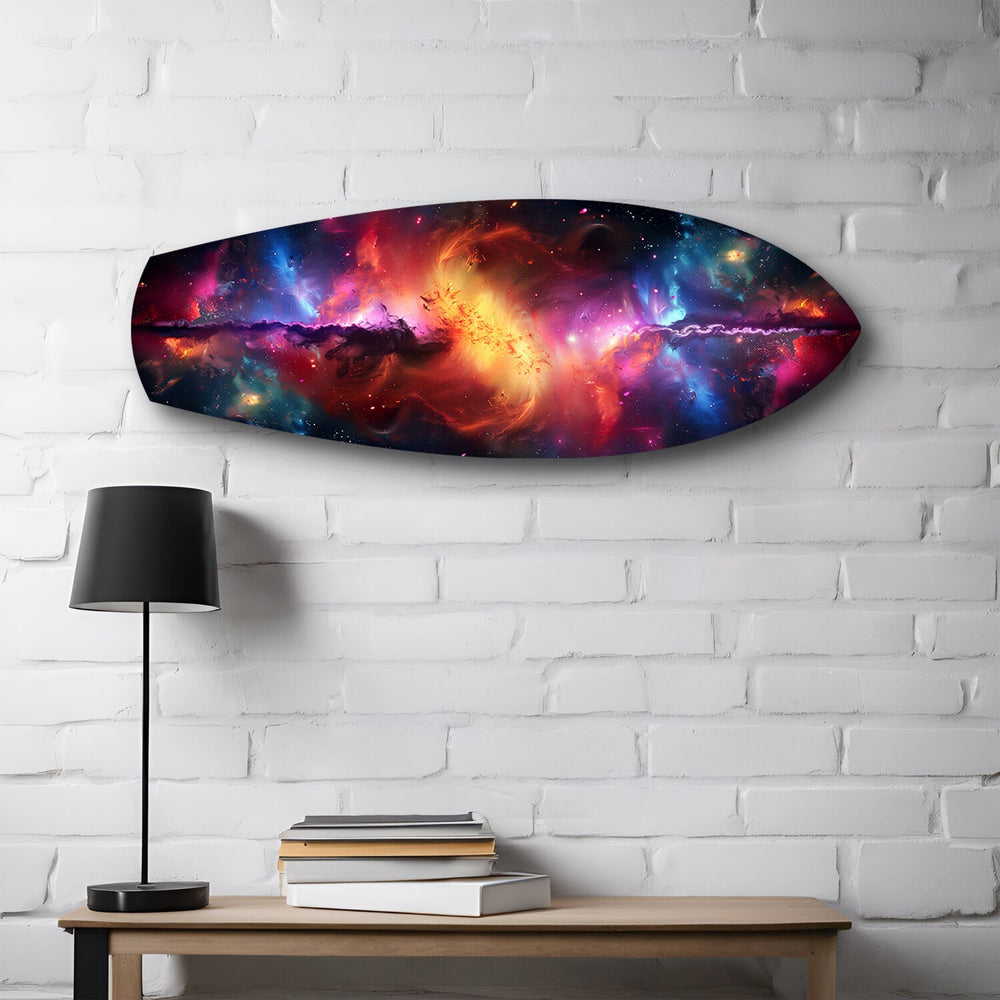 Cosmic Nebula Galaxy Glass Wall Art.