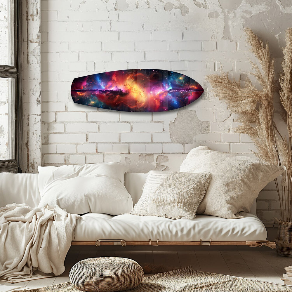 Cosmic Nebula Galaxy Glass Wall Art.