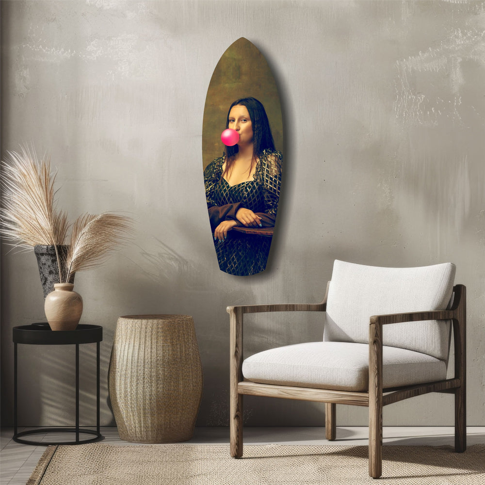 Renaissance Bubble Gum Pop Art Tempered Glass Wall Art.