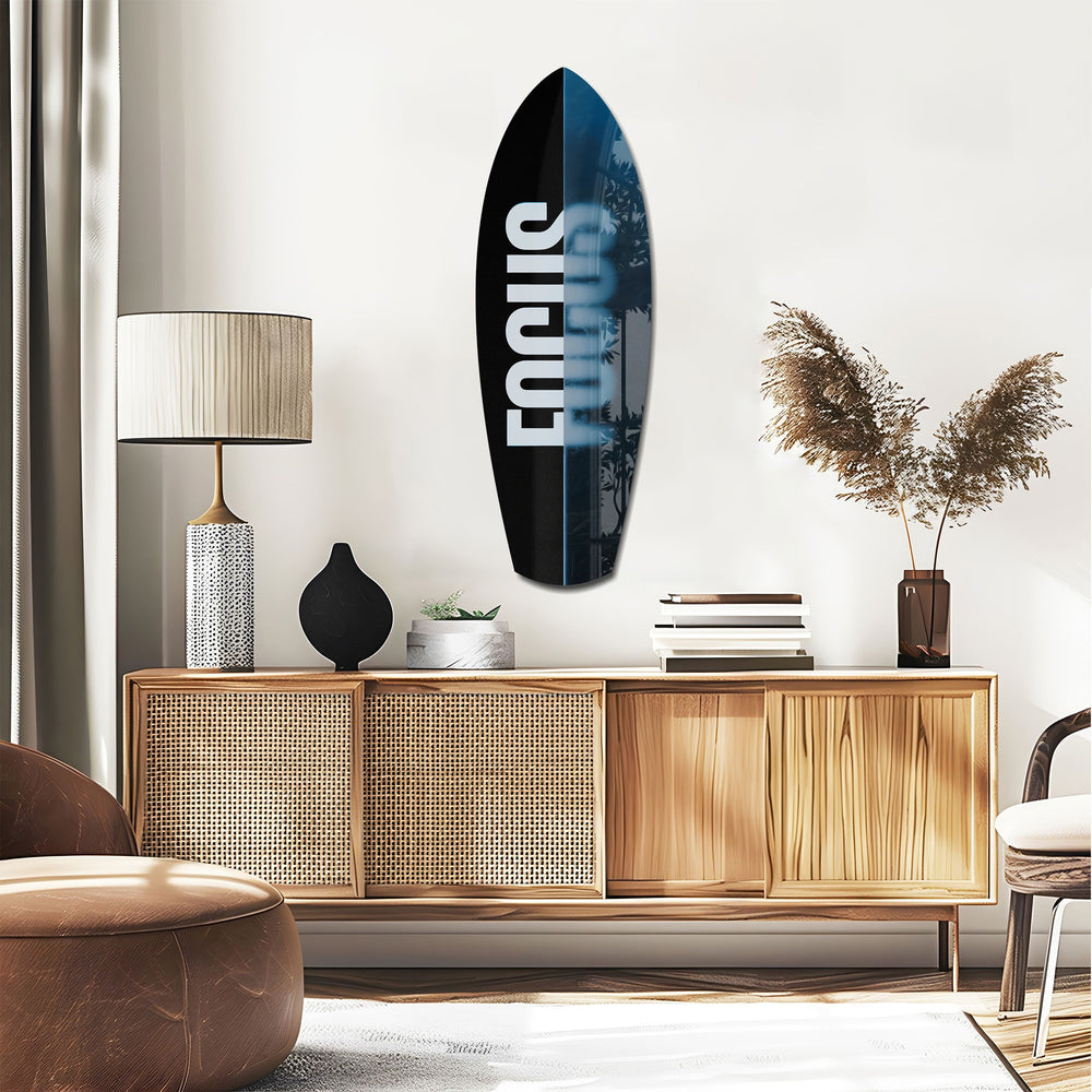 Focus Typography Split Motivational Glass Wall Art.