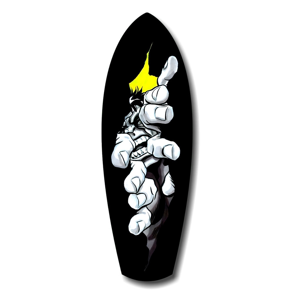 Anime Fighter Bandage Hands Manga Glass Wall Art.