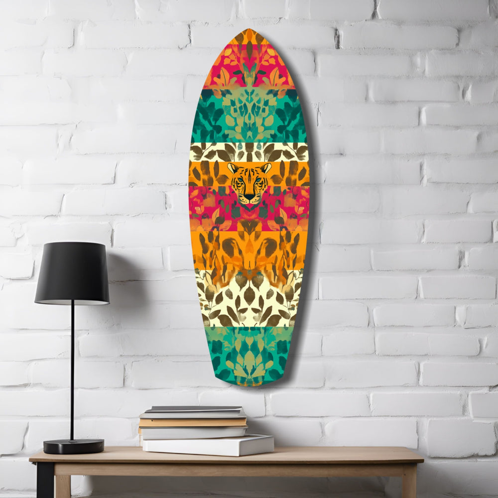 Camouflaged Tiger Glass Wall Art.