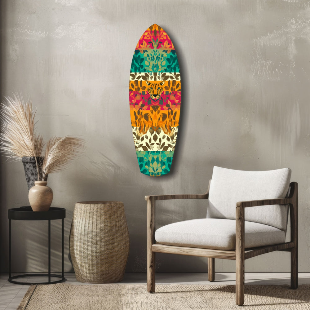 Camouflaged Tiger Glass Wall Art.