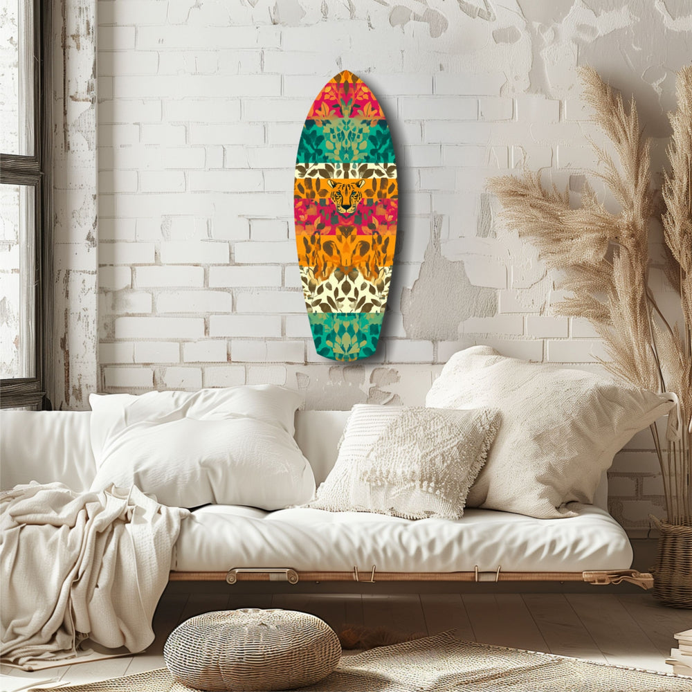 Camouflaged Tiger Glass Wall Art.
