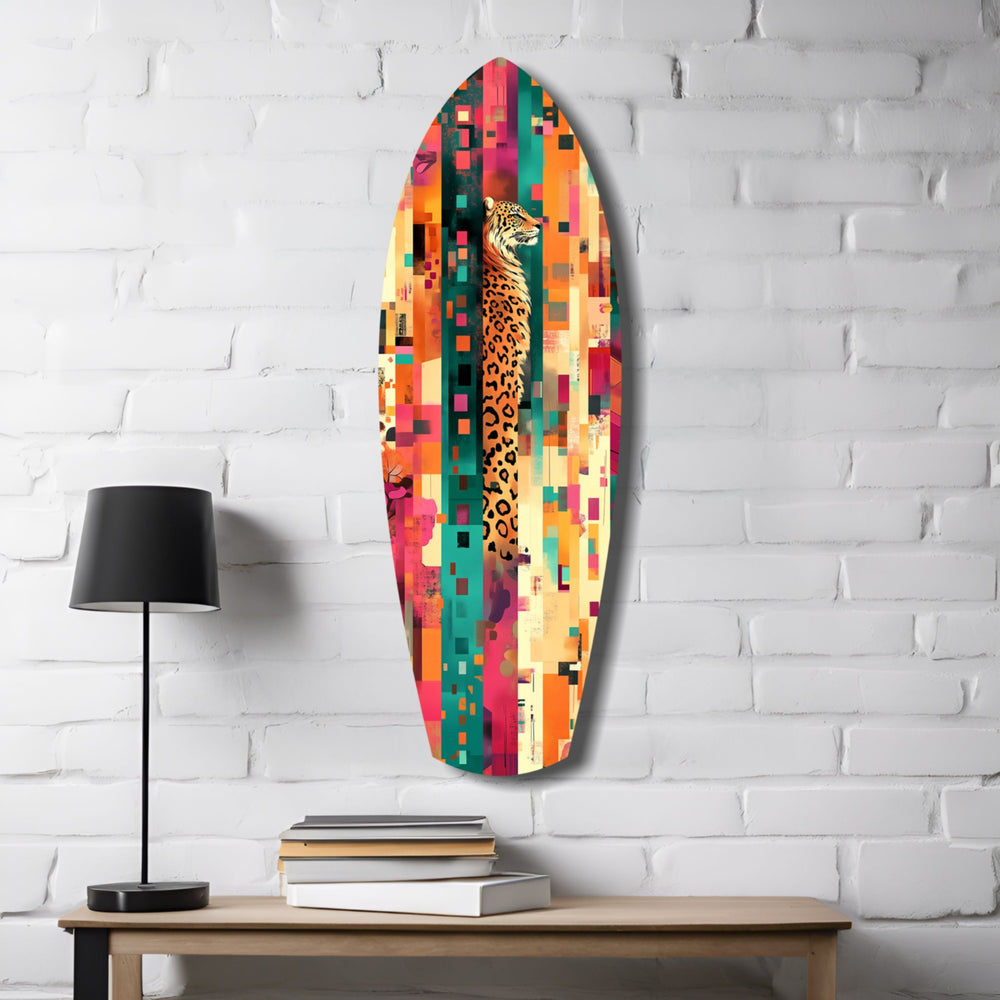 Camouflaged Tiger Glass Wall Art.