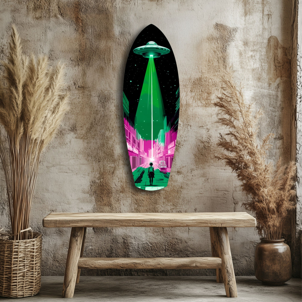 Alien Invade Glass Wall Art.