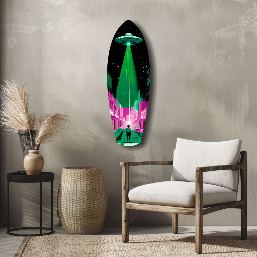 Alien Invade Glass Wall Art.
