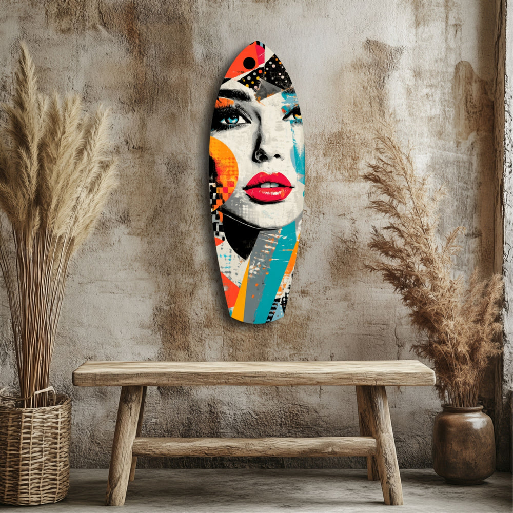 Woman in Style Glass Wall Art.