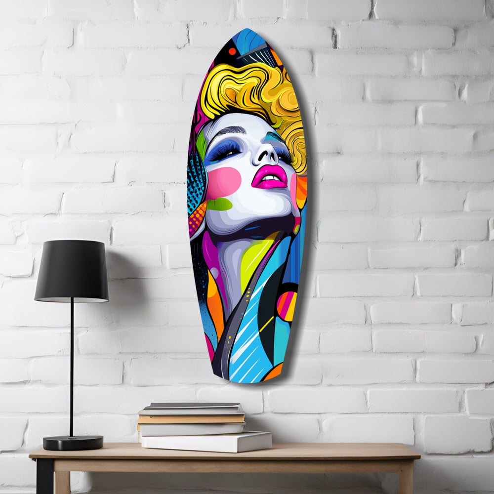 Vintage Woman Glass Wall Art.