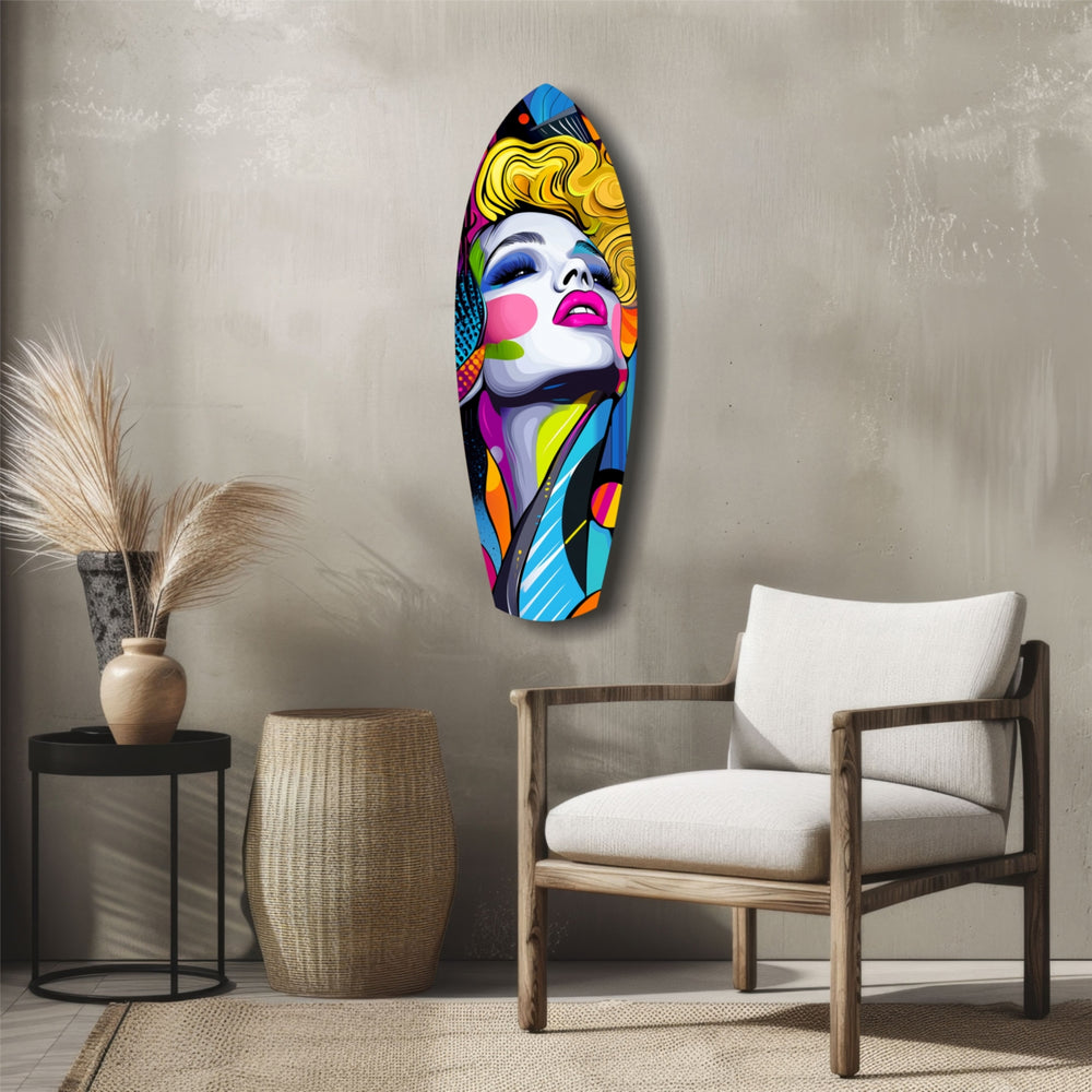 Vintage Woman Glass Wall Art.