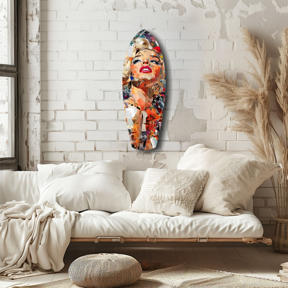 The Shiniest Star Glamour Portrait Glass Wall Art