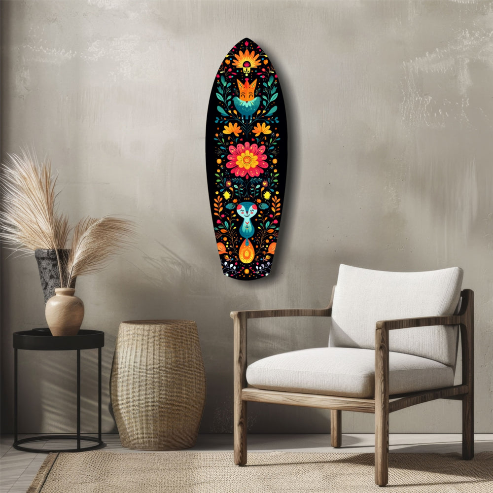 Fox and Rabbit Glass Wall Art.