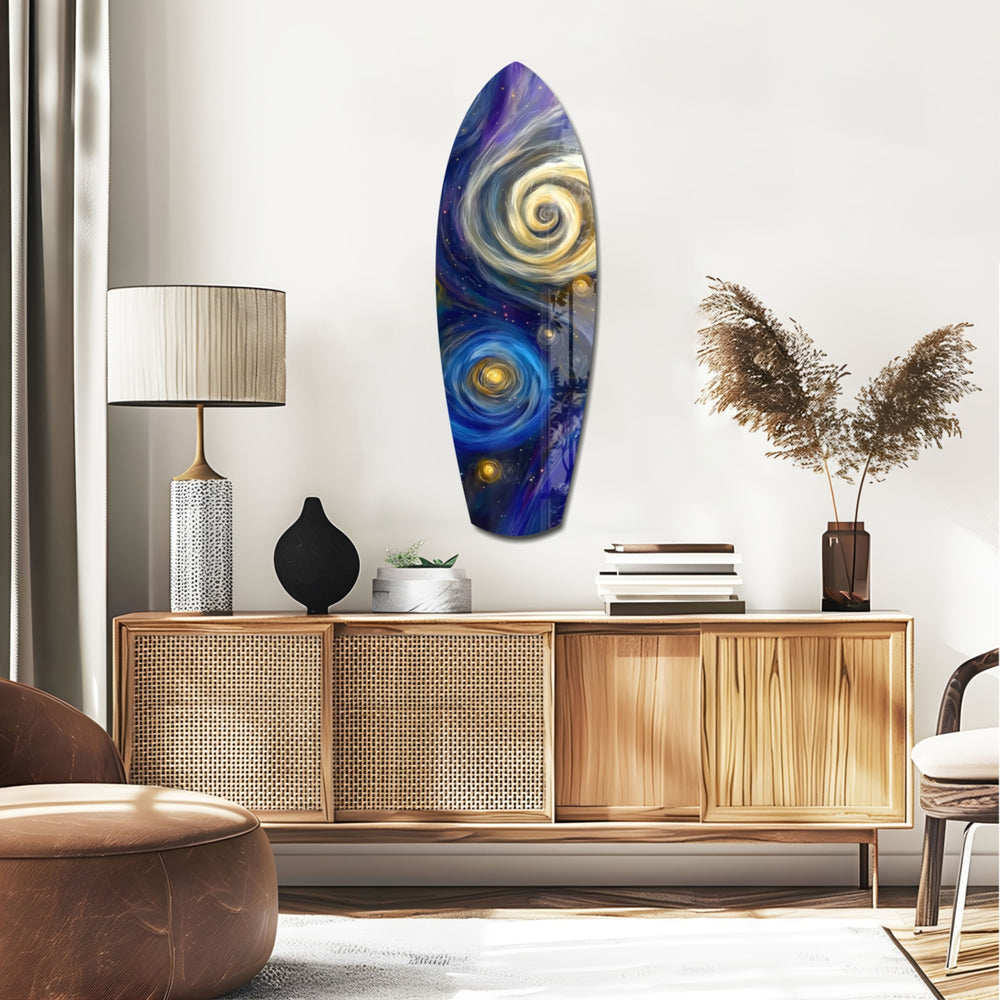 Kinetic Cosmos Glass Wall Art.