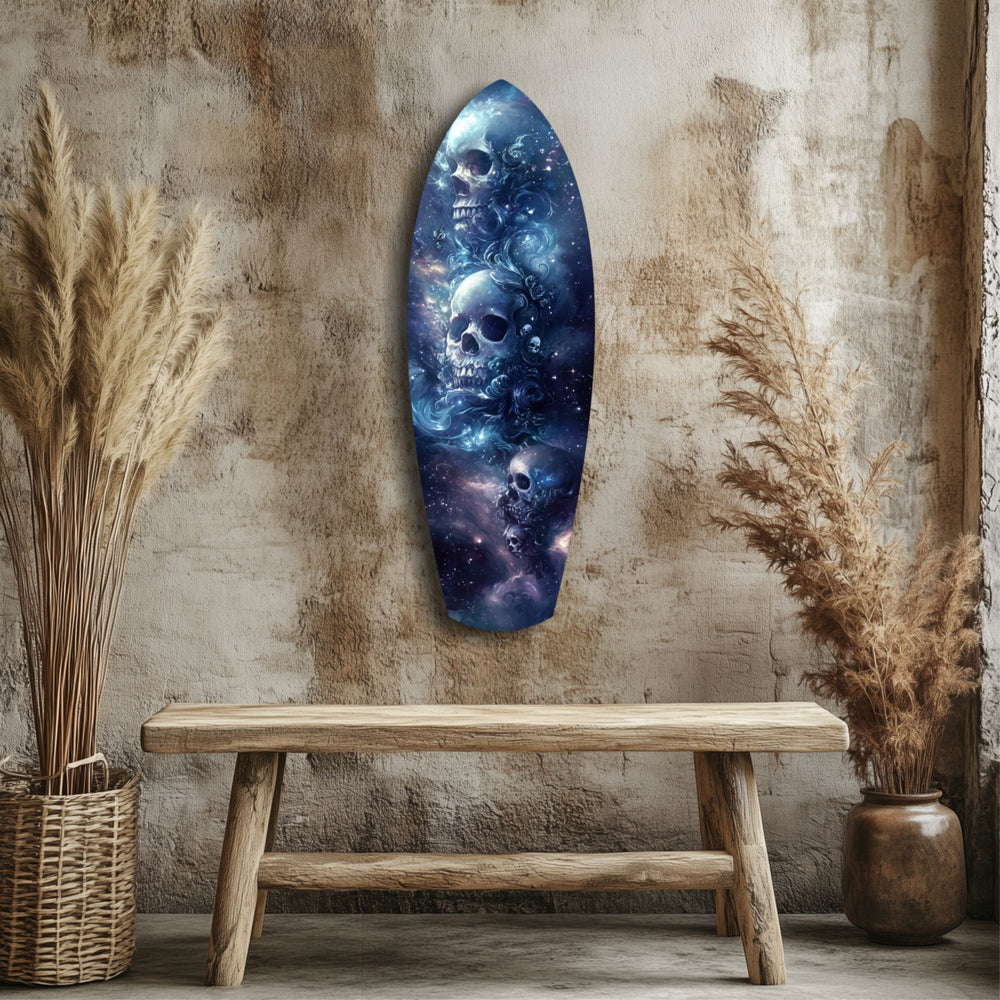 Midnight Skull Nocturnal Shadows Glass Wall Art.