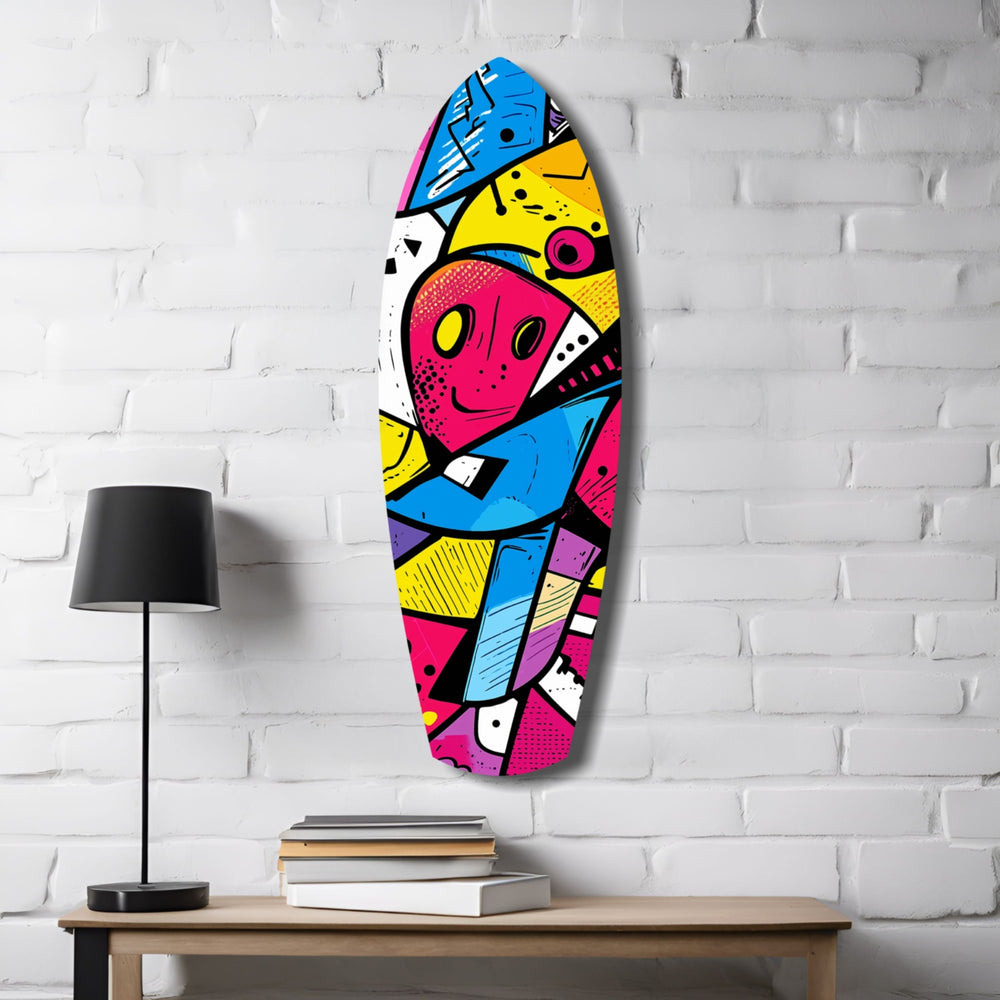 Colors of Geometry Glass Wall Art.