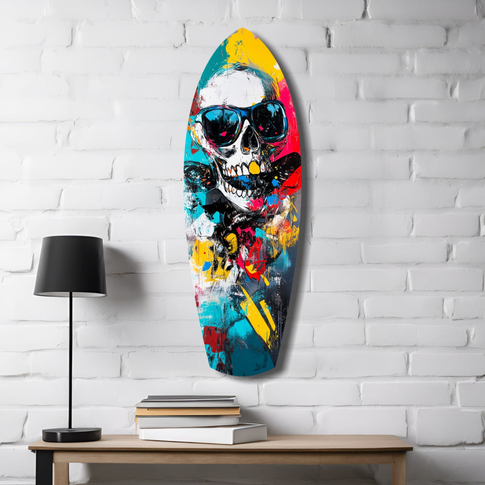 Street Soul Graffiti Skulls Glass Wall Art.