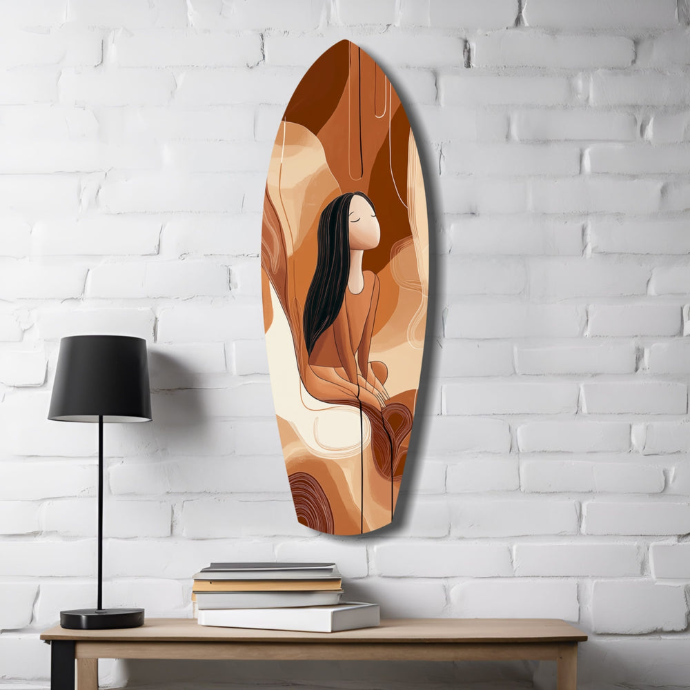 Listening the Waves Glass Wall Art.