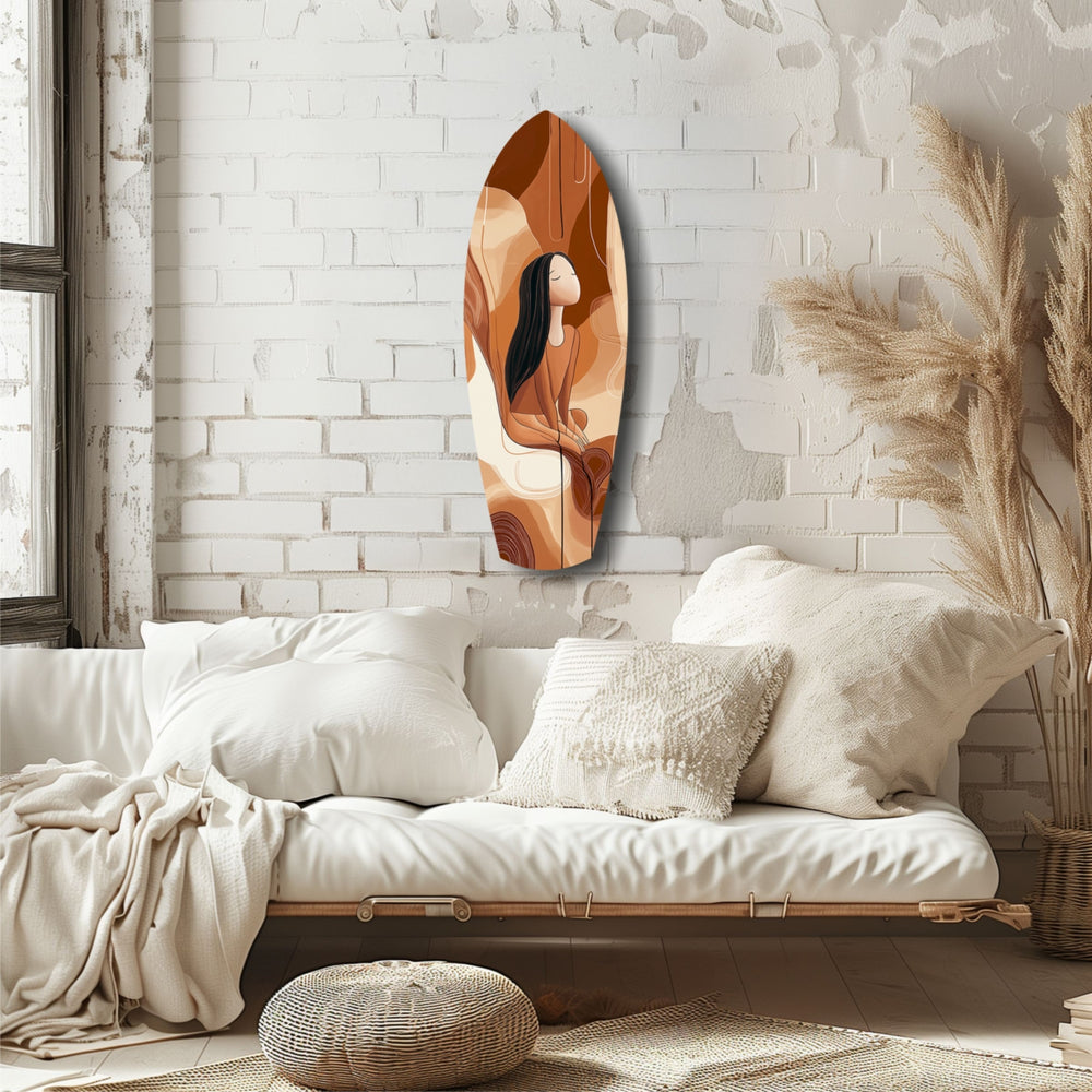 Listening the Waves Glass Wall Art.