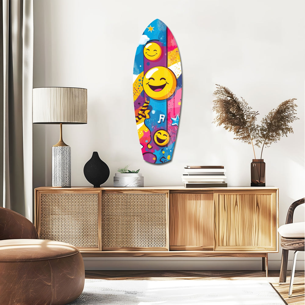 Smiley Glass Wall Art.