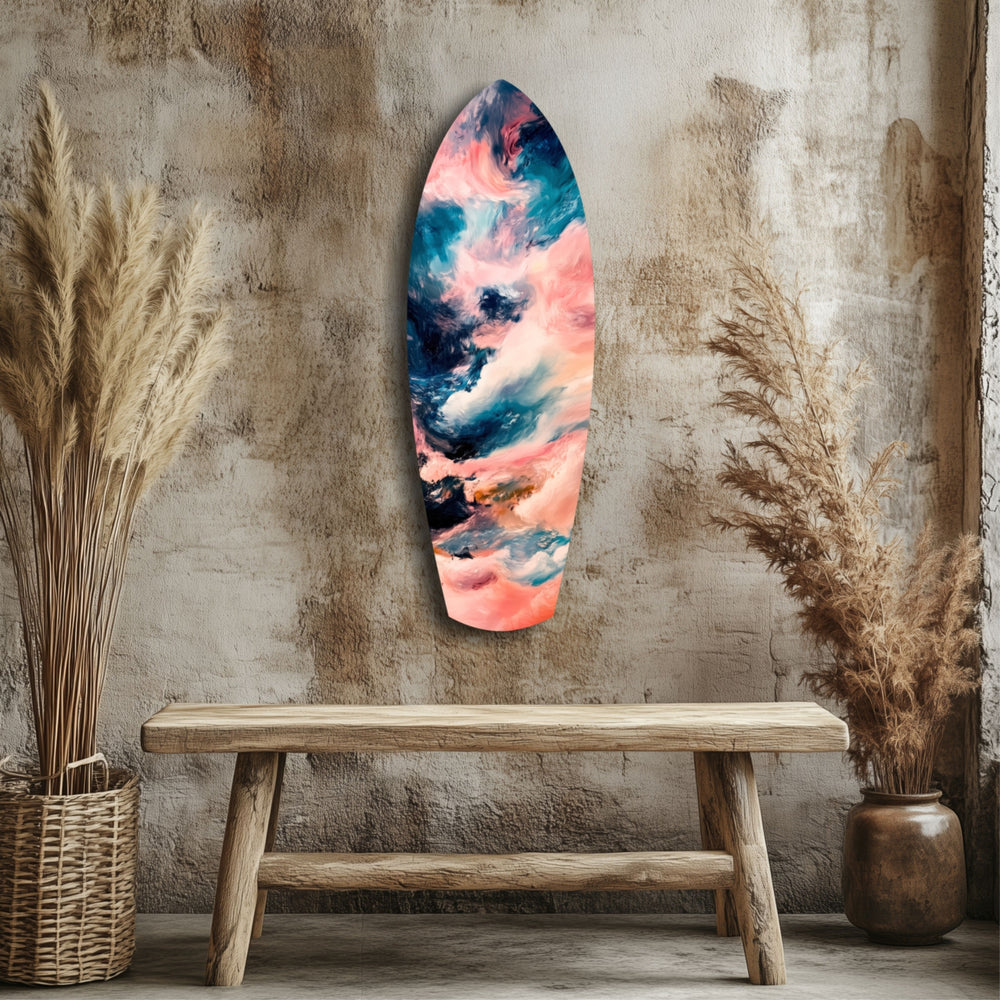 Wavy Ocean Glass Wall Art.