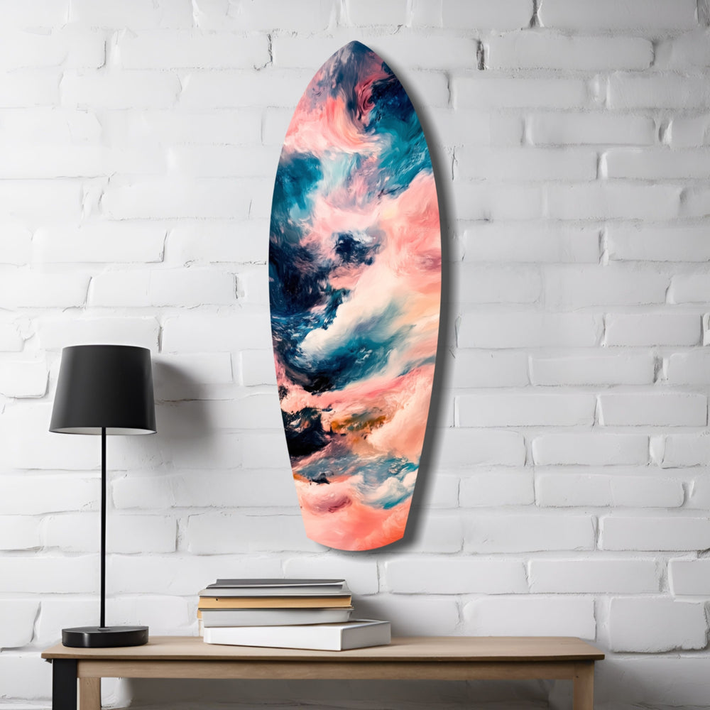 Wavy Ocean Glass Wall Art.