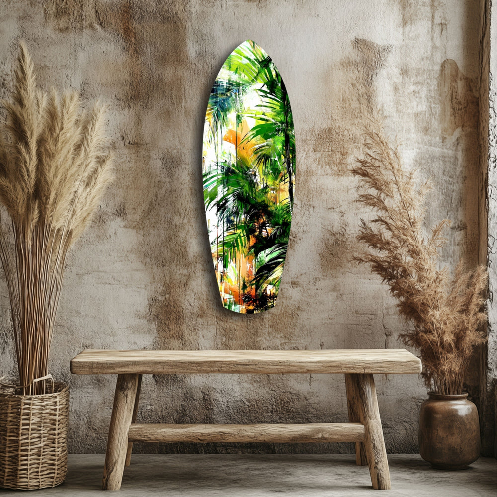 Tropical Forest Glass Wall Art.
