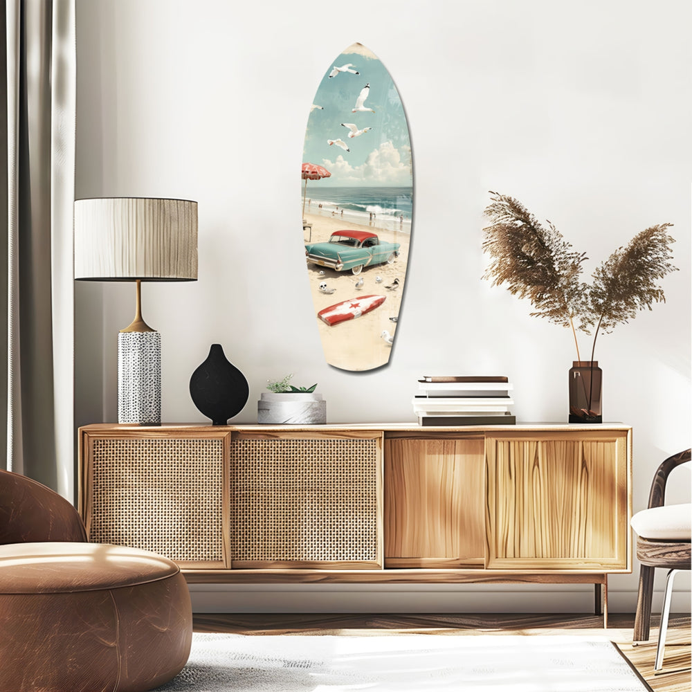 Timeless by the Sea V2 Glass Wall Art.