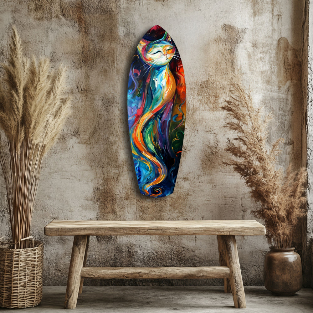 Cat Glass Wall Art.