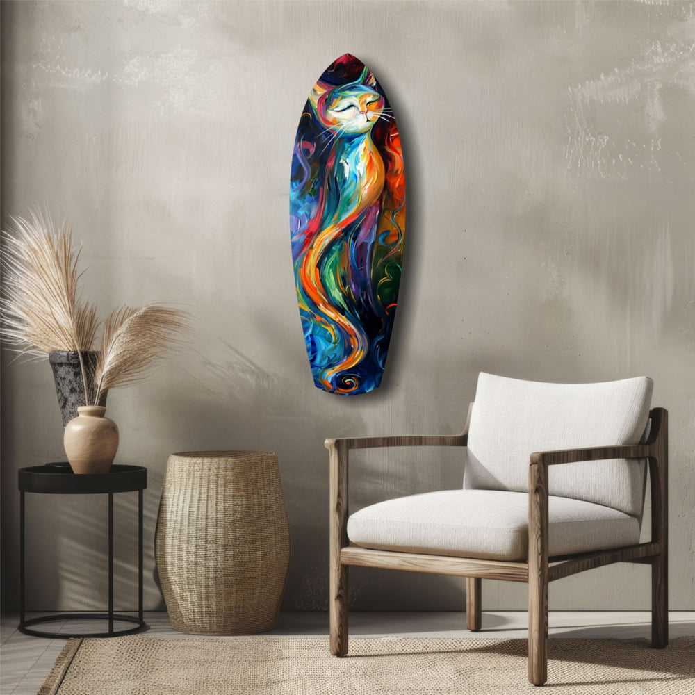 Cat Glass Wall Art.