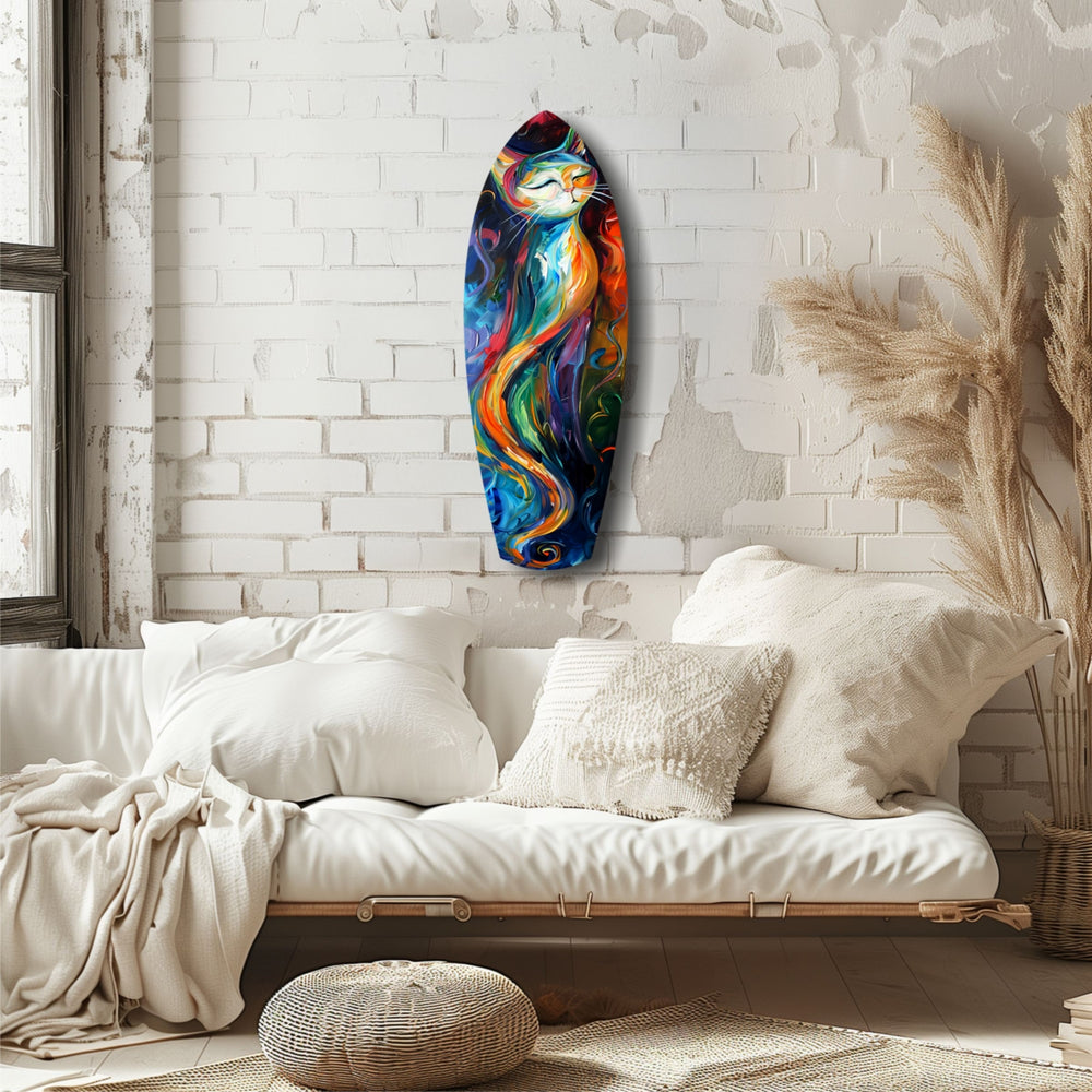 Cat Glass Wall Art.