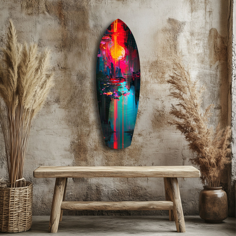 Dark City Glass Wall Art.