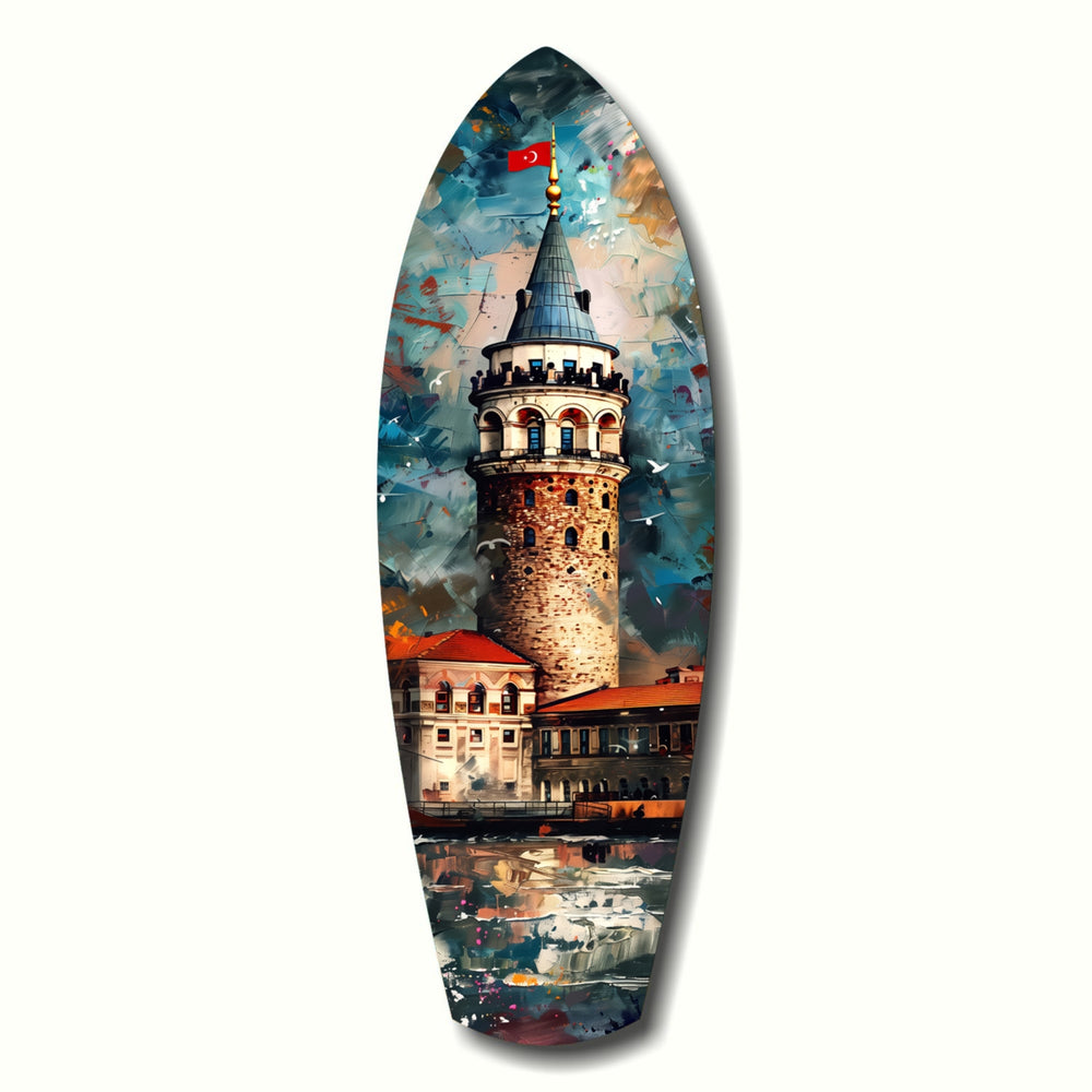 Galata Tower Glass Wall Art.