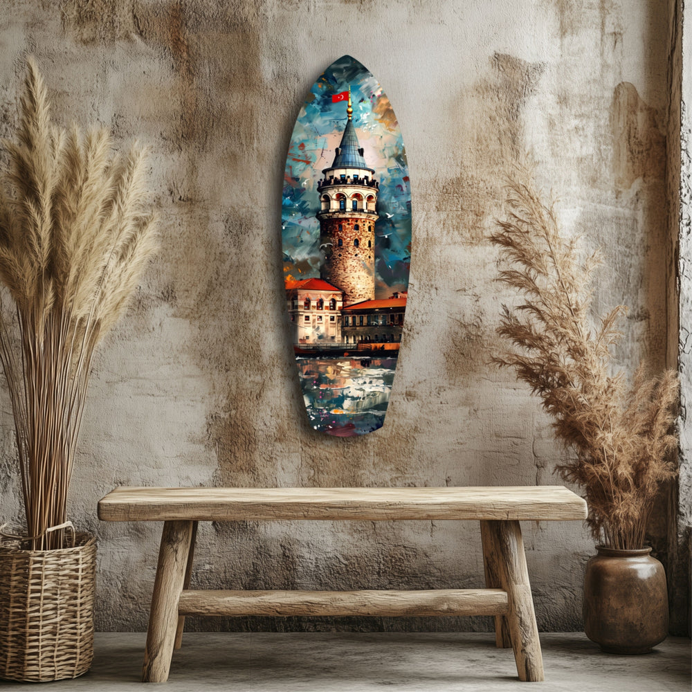 Galata Tower Glass Wall Art.