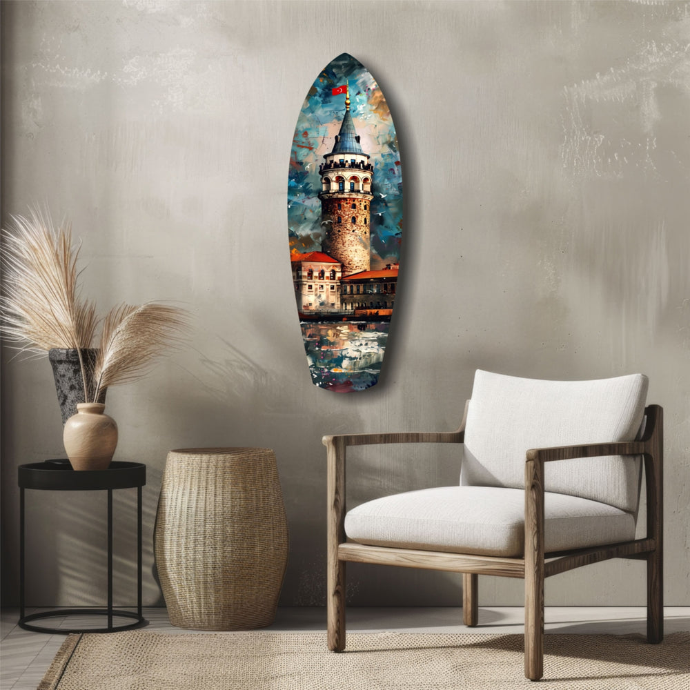 Galata Tower Glass Wall Art.