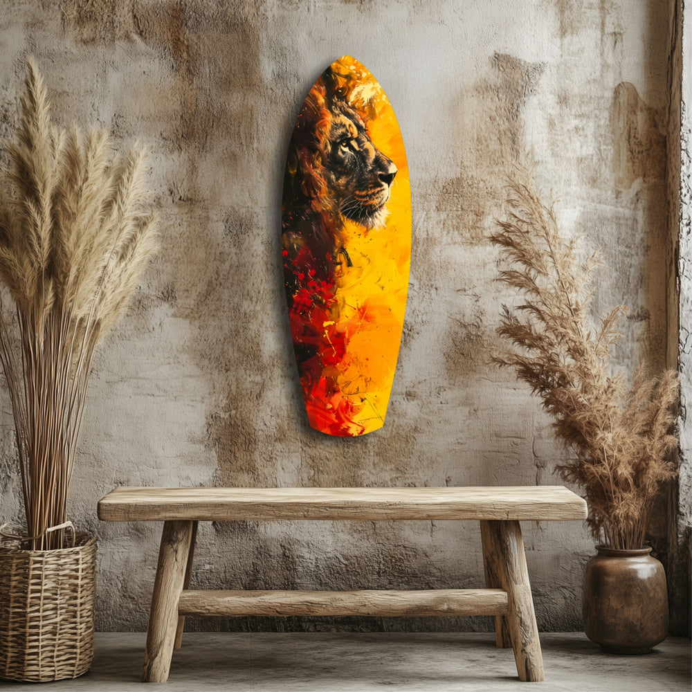 Lion Pride V2 Glass Wall Art.