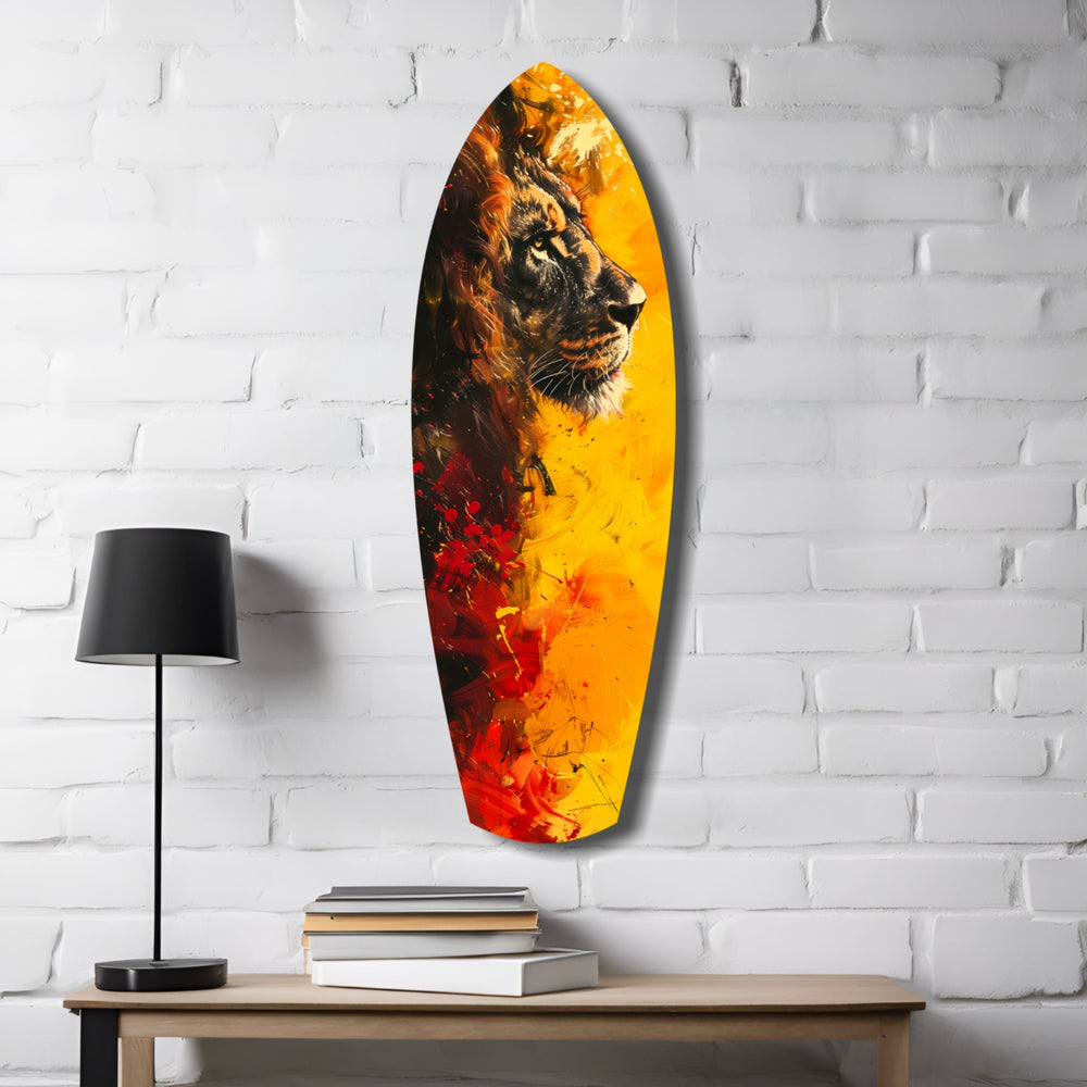 Lion Pride V2 Glass Wall Art.